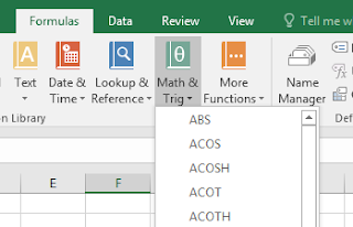 Rumus Excel Fungsi Matematika